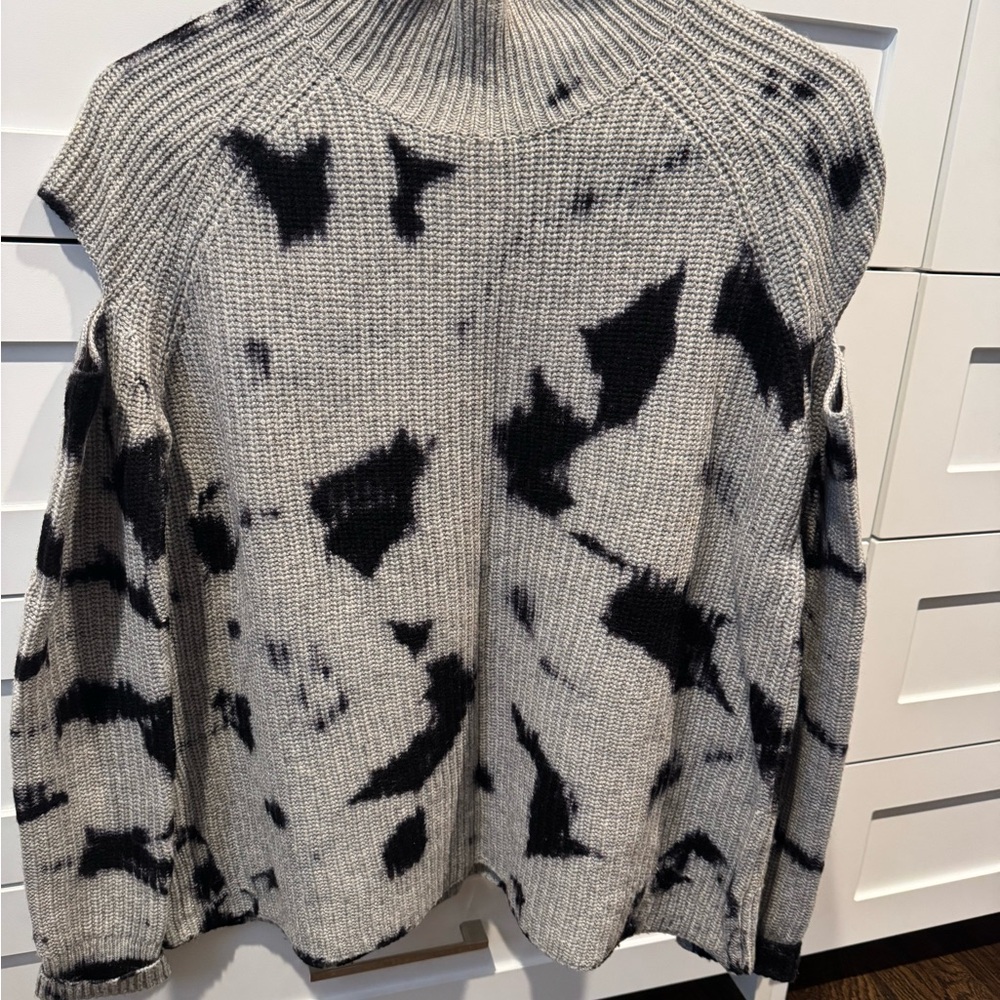 ZOE Jordan Women's Cowl Neck Sweater in Black and Grey